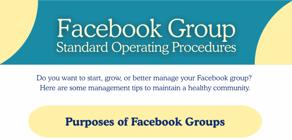 Screenshot of the top of the PDF for Facebook Group Standard Operating Procedures